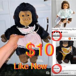 $10 Like new puppet Vintage 1994 Puppet Monkey 🐒 Hosung Chimpanzee like new