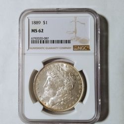 1889 Silver Morgan Graded MS62