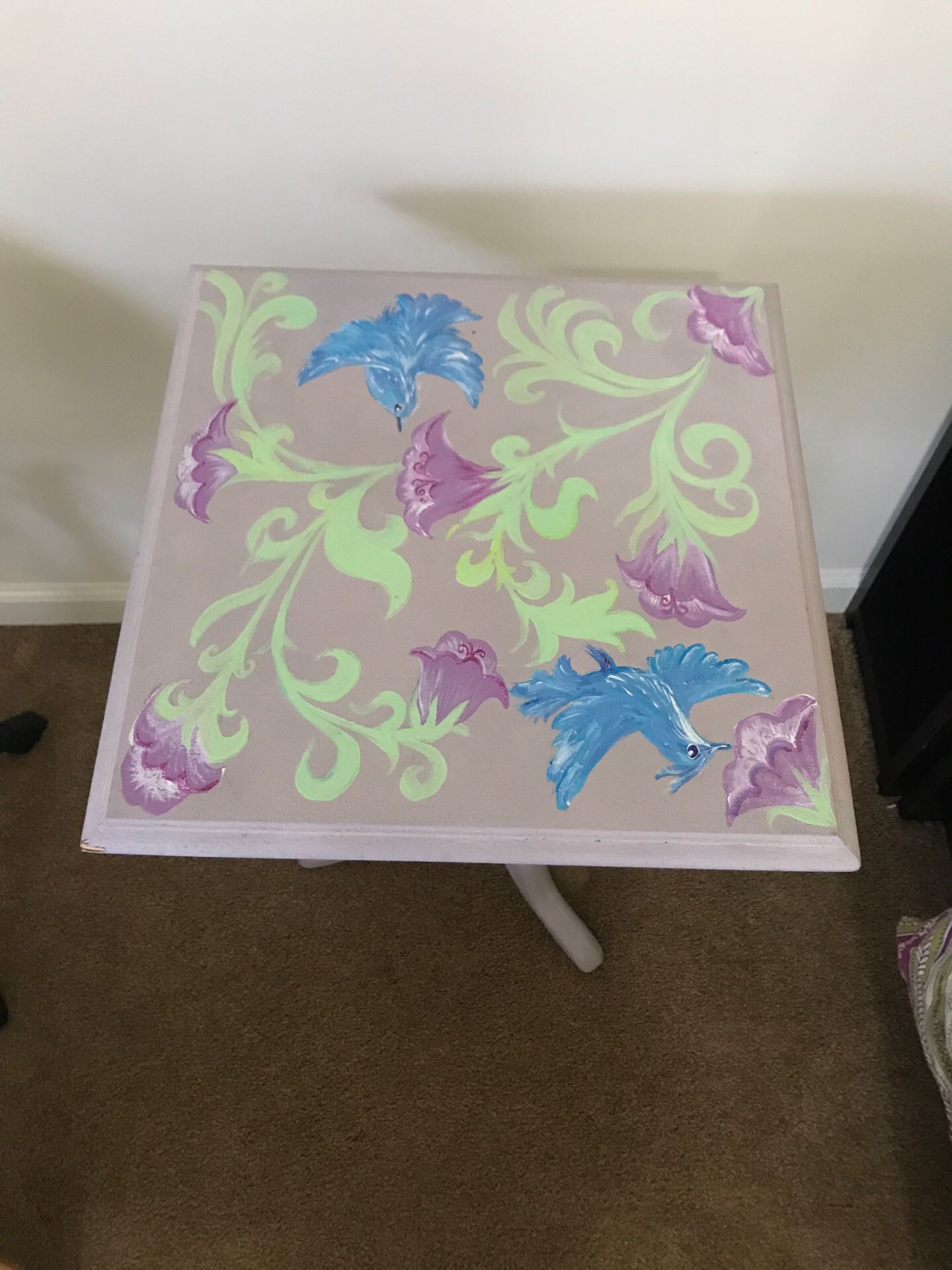 Hand painted bedside table