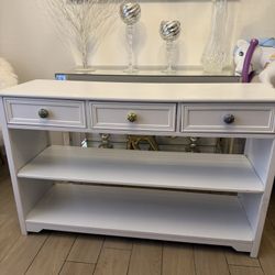 WHITE CONSOLE TABLE