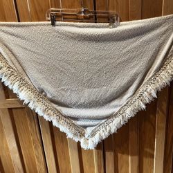 Vintage California Things cream colored shawl/wrap. 1970s.