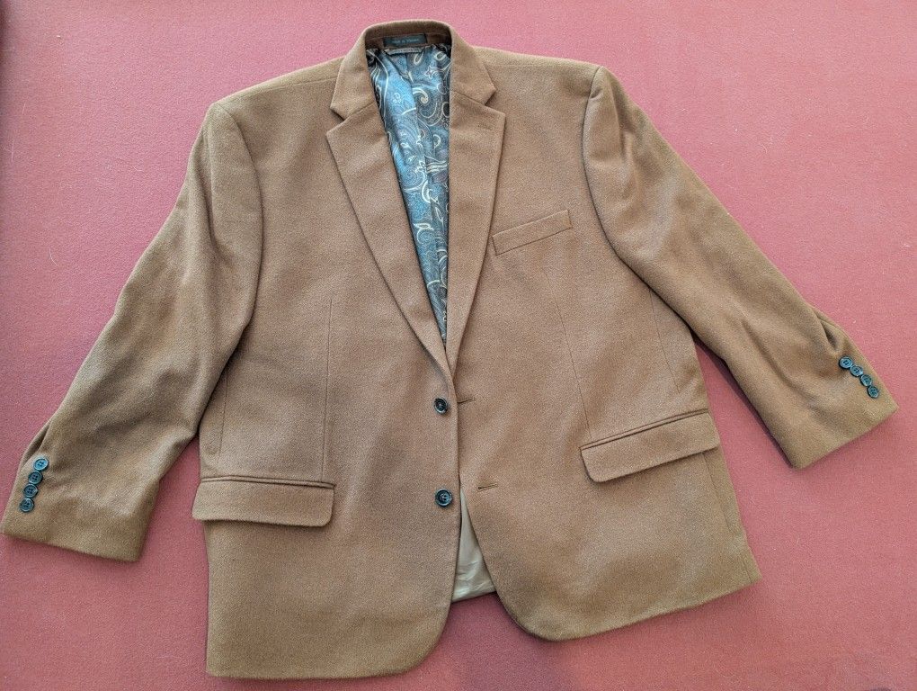 Men's Cashmere Blend Ralph Lauren / Macy's Camel Brown Sports Coat / Jacket