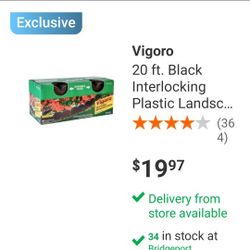 Vigoro 20ft Scallop Black Interlocking Edging