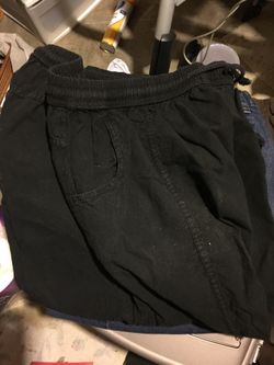 Black capri stretch waist band size 2x