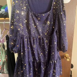 Midnight Blue Dress With Stars