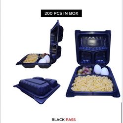 Food Plastic Containers Clamshell 8*8*3