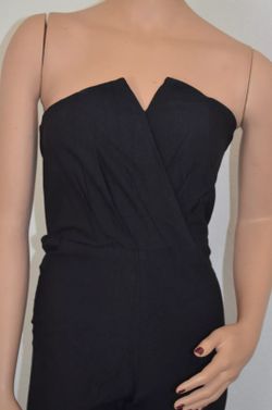 Nasty Gal Solid Black Skinny Stretch Jumpsuit - Women's Small