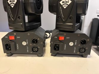 Mini LED Moving Head Stage Lights – Pair (DJ)