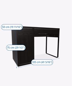 IKEA Black Desk with Storage
