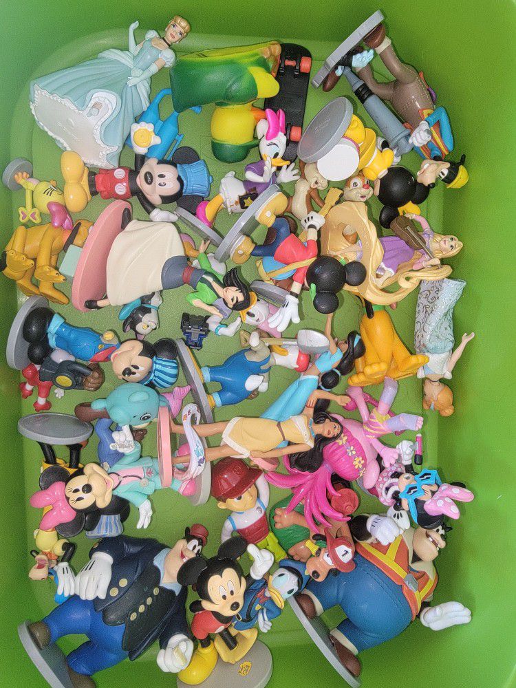 Box Of Disney Figurines / Toys 
