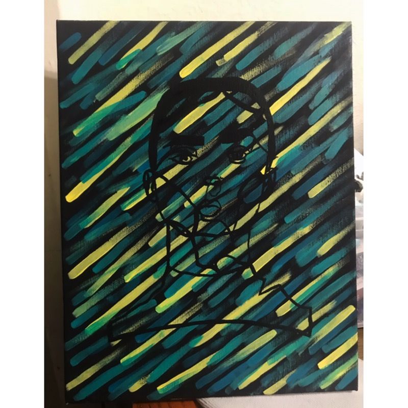 Abstract Girl Portrait Painting