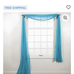 (8) Teal Window Scarfs 55”x216” 