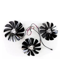 Full Set GPU Fans 85mm 95mm XFX 5700 XT Triple Dissipation THICC III CF1010U1...