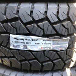 325/50/22. HANKOOK AT2. ALL TERRAIN TIRES