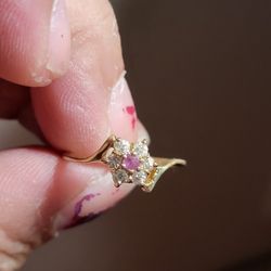 Gold  Flower shaped Ring 