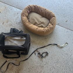 Puppy Bed, Carrying Case And Leash