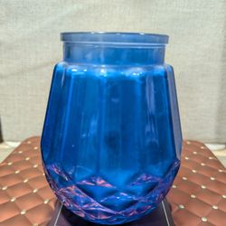 Blue Glass Candle Holder In San Fernando 91340