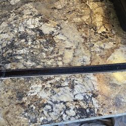 Beautiful Hair On Cow hide leather Dog Collar 