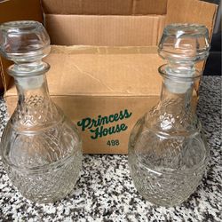 Vintage princess house Crystal decanters set of 2