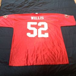 NFL Team Apparel San Francisco 49ers Patrick Willis #52 Jersey Size 2XL.