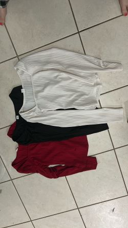 Red, white, and black formal shirts