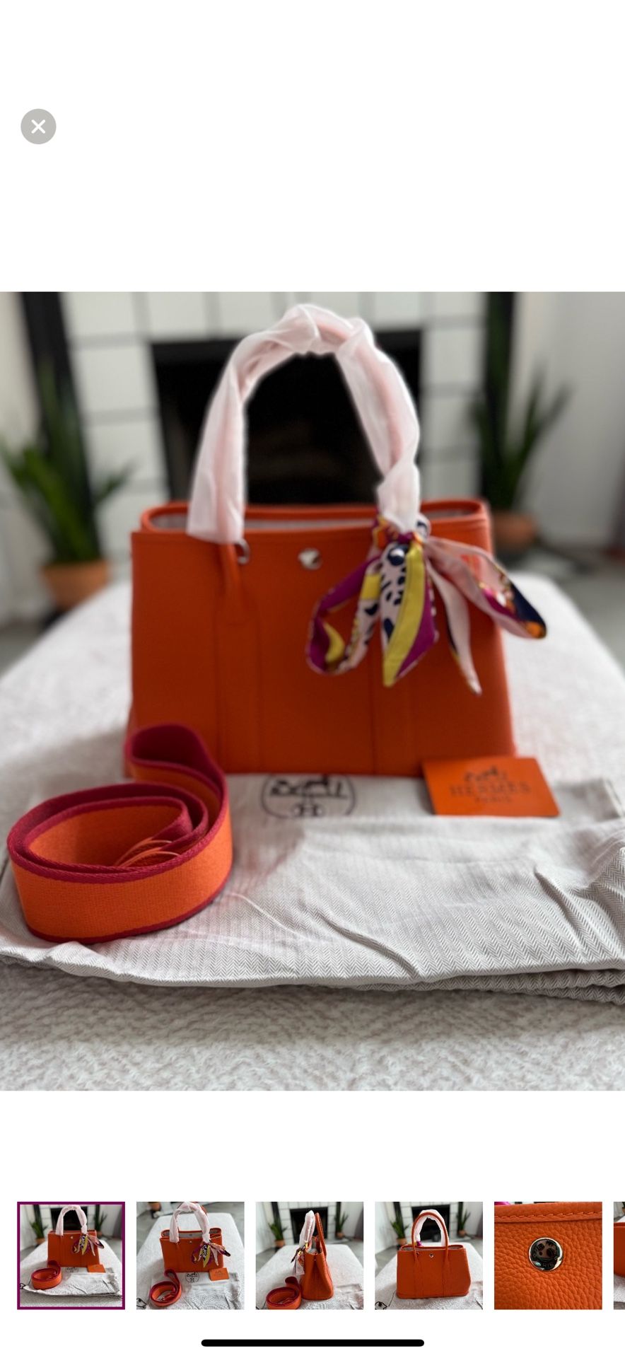 Gorgeous Orange Leather Bag