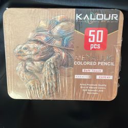 Kalour Soft Touch Metallic Colored Pencils 50 Set 