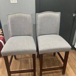 Gray Studded Kitchen Counter Stool/chairs