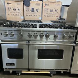 Viking 48”Wide Gas Range Stove Stainless Steel With 8Burners 