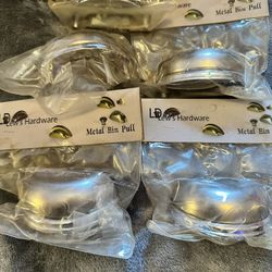 New In Package 5 Brushed Nickel Bin/drawer Pulls
