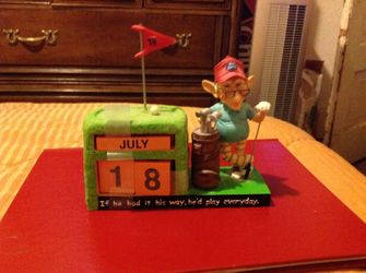 Coots figurine, if he had it his way he would play everyday