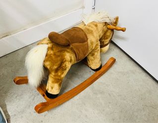 Dan Dee Plush Rocking Horse- Toddler Wooden Rocker