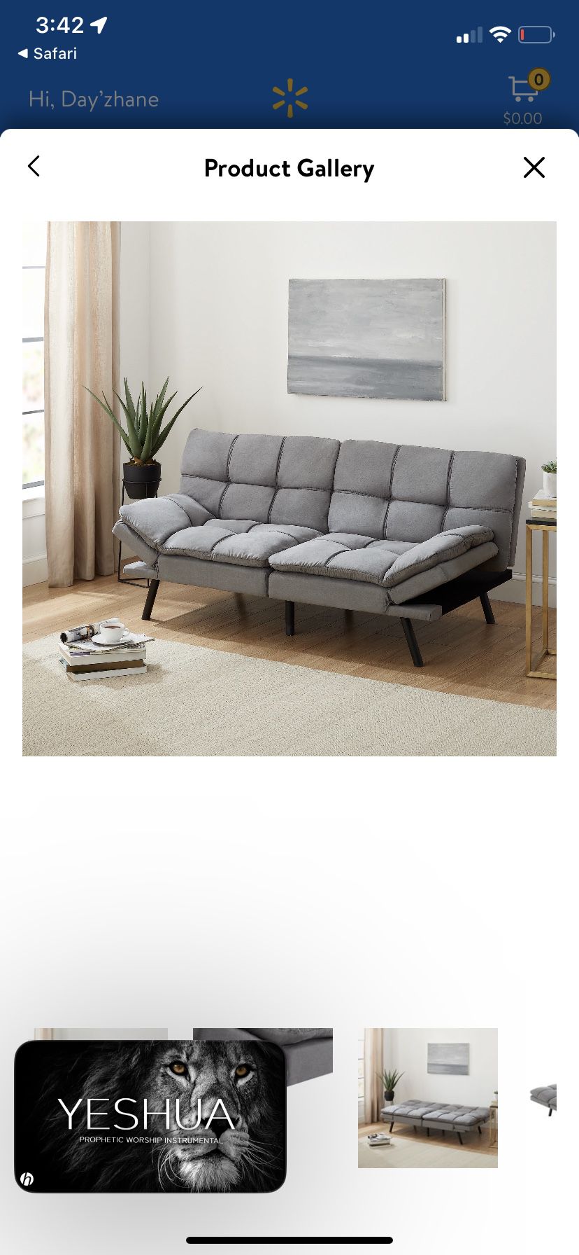 Grey Futon Couch 