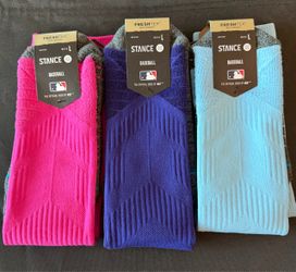 Stance MLB Baseball Socks – 3 Pack Size Large