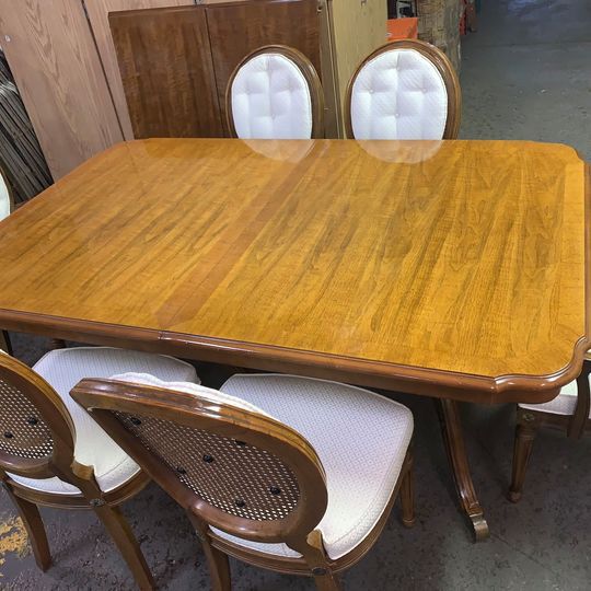 Vintage THOMASVILLE French Provincial Dining Table Set