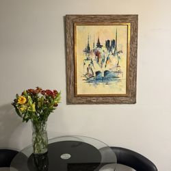 Vintage 1963 George Genele Original Oil Painting Framed