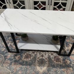 White Marble Design Coffee Table And Night Stand Table 