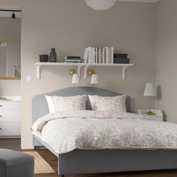 🛏️ IKEA HAUGA Upholstered Full Bed Frame 🛏️