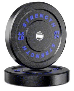 2 Inch Pro Grade Olympic Bumper Plates 45 Pounds Each