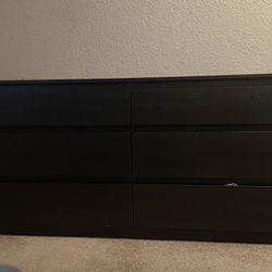 Black IKEA Malm Dresser
