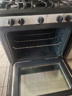 Black and Grey stove.