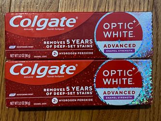 New unopened Colgate Optic White Advanced Toothpaste 2-Pack