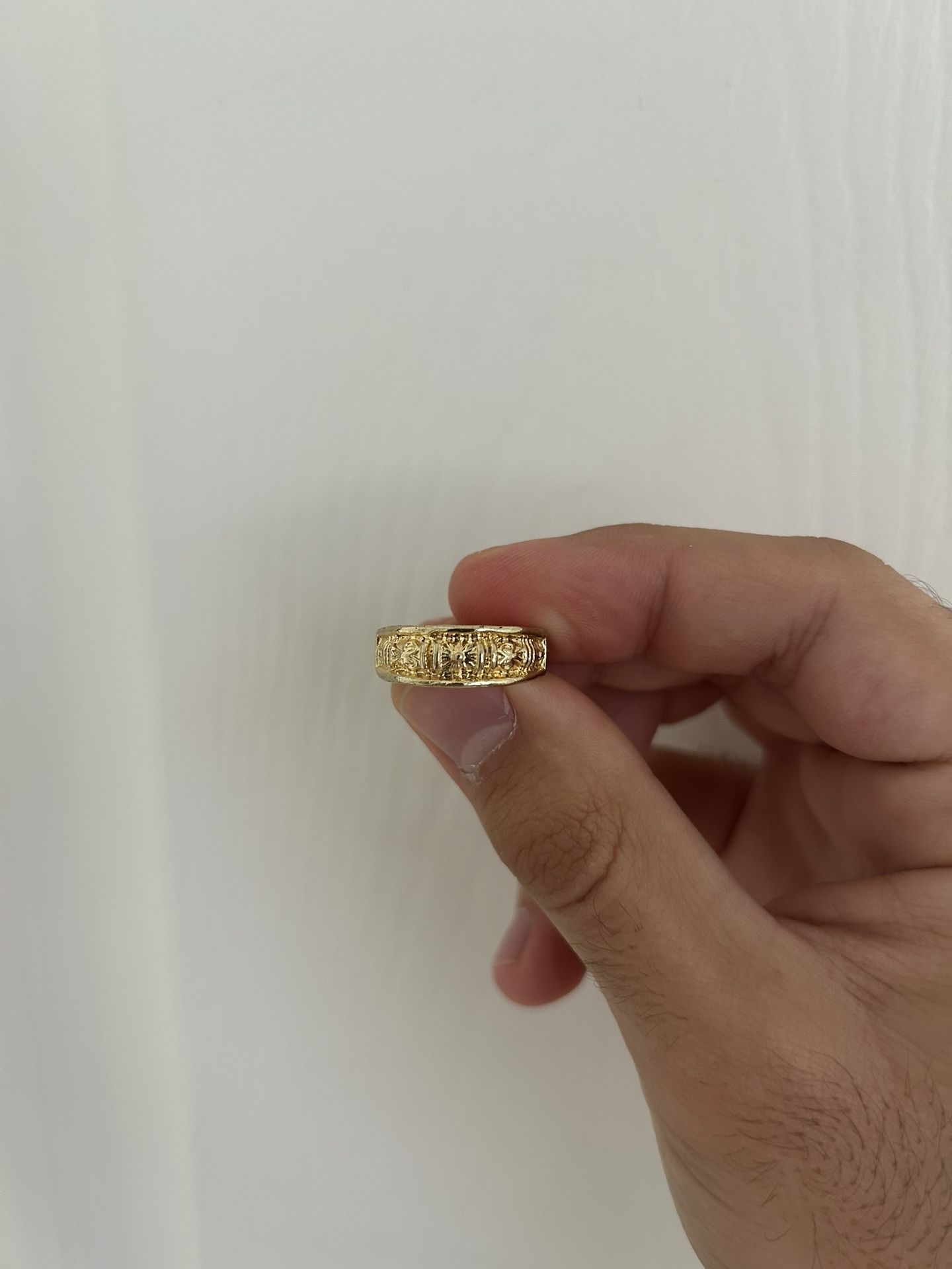Gold Plated Stainless Steel Men’s/Women Wedding Ring Band Size 6.5
