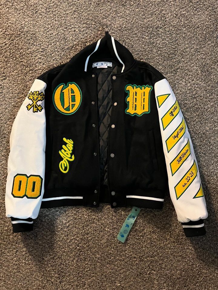 off white bomber jacket