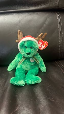 2002 HOLIDAY TEDDY TY BEANIE BEAR PREOWNED