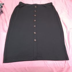 Black Long Pencil Skirt