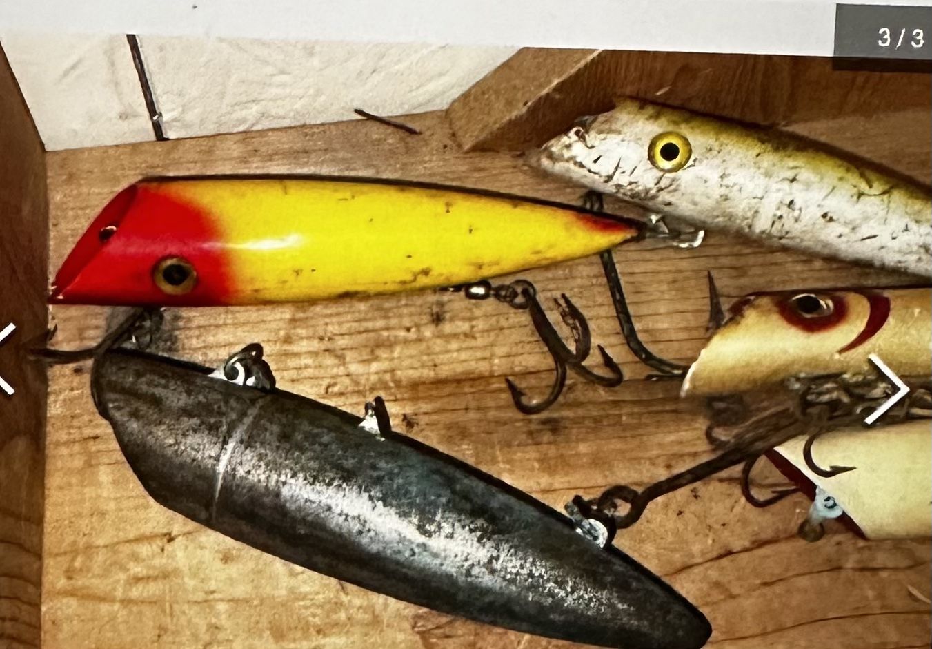 5 ANTIQUE OCEAN GOING FISHING LURES