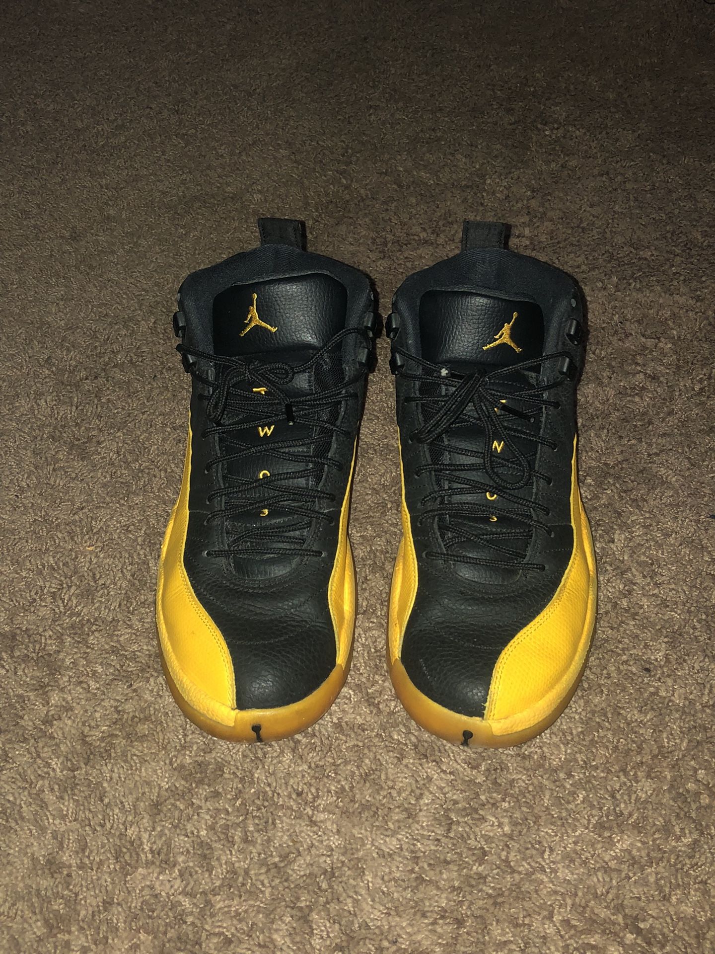 Jordan 12S Yellow And Black Size 11 Kay Flock