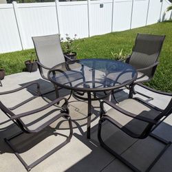 7 Piece Metal Outdoor Patio Furniture Set