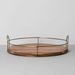 Wood & Wire Round Tray